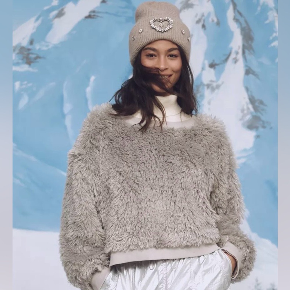 Daily Practice Faux Fur Sweatshirt